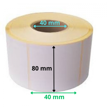 Etiquette thermique 80 x 40 x 40