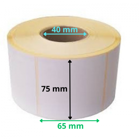500 Étiquettes Thermiques 75x65x40 mm pour Balance Commerciale